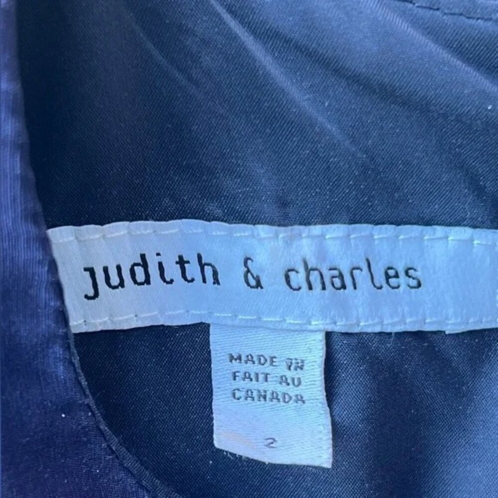 Judith & Charles Linen Blend Color Block Dress - image 4